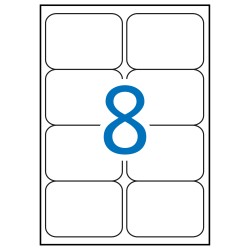 Apli Etiquetas Rojo Fluorescente Permanentes 99.1 x 67.7mm 20 Hojas