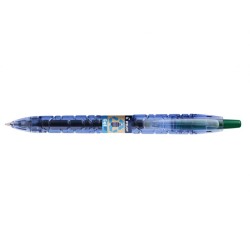 Pilot Boligrafo de Bola Retractil B2P Gel BeGreen - Tinta de Gel - Punta 0.7mm - Trazo 0.32mm - 89,8% de Plastico Reciclado - Re