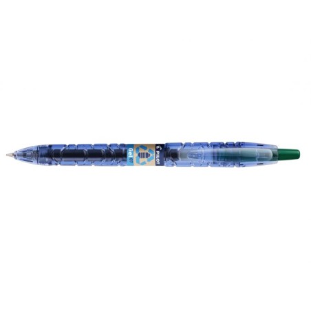Pilot Boligrafo de Bola Retractil B2P Gel BeGreen - Tinta de Gel - Punta 0.7mm - Trazo 0.32mm - 89,8% de Plastico Reciclado - Re
