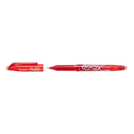 Pilot Boligrafo de Gel Borrable Frixion Ball - Punta de Bola Redonda 0.7mm - Trazo 0.4mm - Grip Ergonomico - Color Rojo