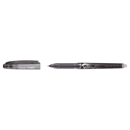 Pilot Boligrafo de Gel Borrable Frixion Point - Punta Fina de Aguja 0.5mm - Trazo 0.25mm - Grip Ergonomico - Color Negro