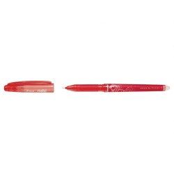 Pilot Boligrafo de Gel Borrable Frixion Point - Punta Fina de Aguja 0.5mm - Trazo 0.25mm - Grip Ergonomico - Color Rojo