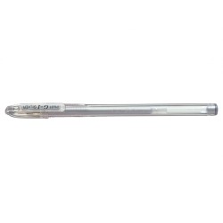 Pilot Boligrafo de Gel G1 - Recargable - Punta de Bola 0.7mm - Trazo 0.32mm - Cuerpo Transparente - Color Plata
