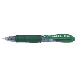 Pilot Boligrafo de Gel G2 Pixie XS Retractil - Punta de Bola Redonda 0.7mm - Trazo 0.32mm - Grip Ergonomico - Color Verde