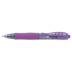 Pilot Boligrafo de Gel G2 Pixie XS Retractil - Punta de Bola Redonda 0.7mm - Trazo 0.32mm - Grip Ergonomico - Color Violeta