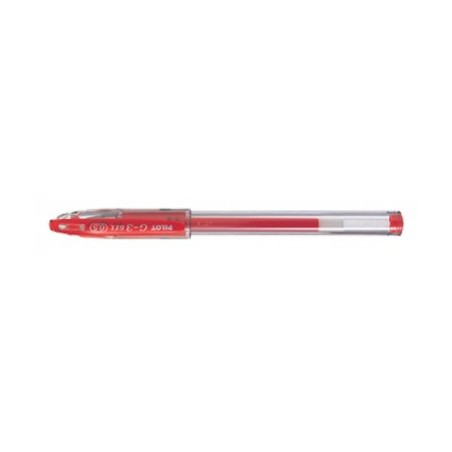 Pilot Boligrafo de Gel G3 - Punta de Bola Redonda 0.5mm - Trazo 0.3mm - Color Rojo