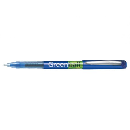Pilot Boligrafo de Tinta Liquida Greenball - Recargable - Fabricado con Plastico Reciclado - Punta Media 0.7mm - Trazo 0.35mm - 